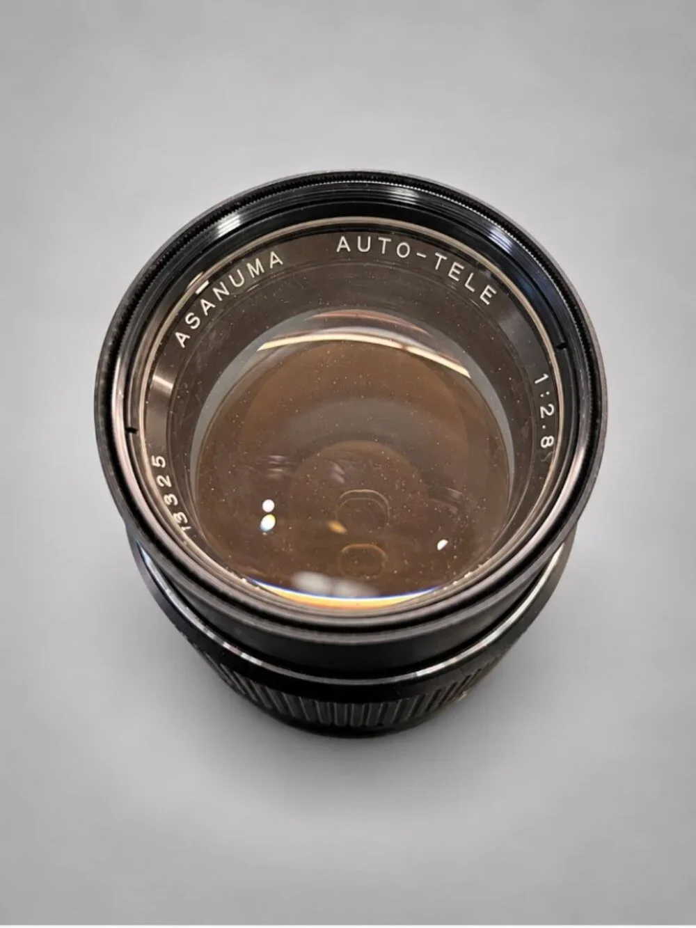 Vintage Asanuma Auto-Tele 135mm f/2.8 Camera Lens Japan w/ Case & Canon Caps